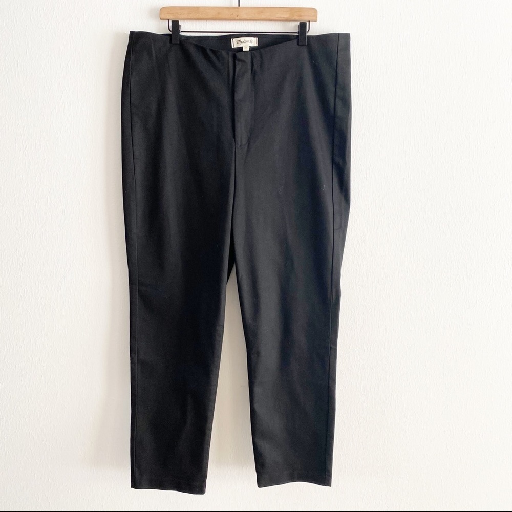 Madewell Black Fraser Stretch Slim High Rise Pull On Ankle Ponte Pants size 35